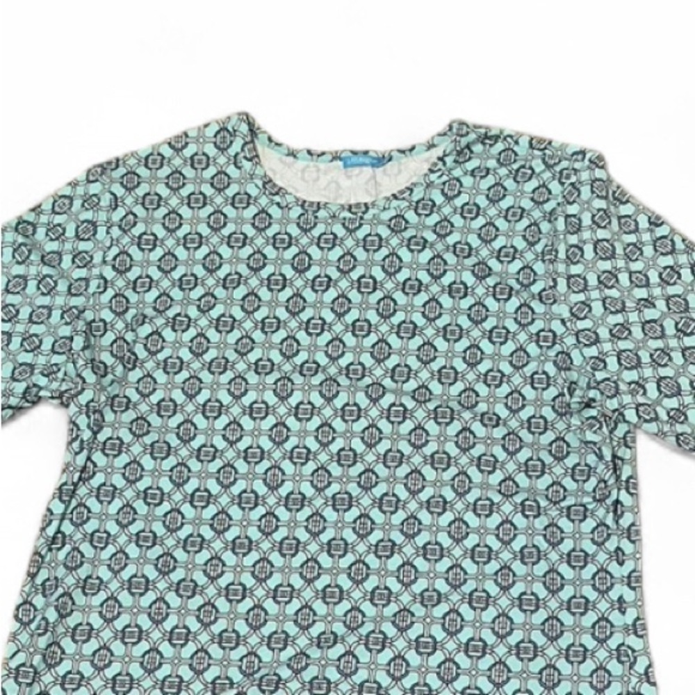 J. McLaughlin 3/4 Sleeve Top – Nautical Print, Size XL. Blue and White. - Picture 11 of 12